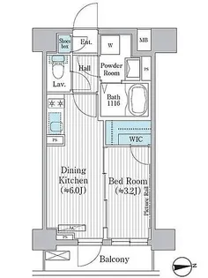 イプセ目黒祐天寺【2階】の間取り