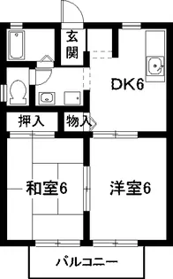 アイリス 中村【1階】の間取り