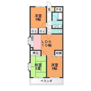 ファミーユ大豆島【4階】の間取り