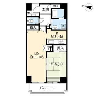 URベイサイト本牧-III【2階】の間取り