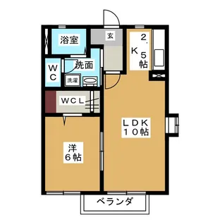 ベルジュ味鋺【2階】の間取り