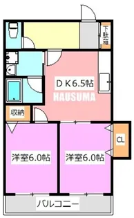 ローズガーデン【1階】の間取り