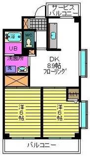 アサヒハイツ東葛西2【3階】の間取り