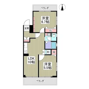 市ヶ谷第3ローヤルコーポ【3階】の間取り