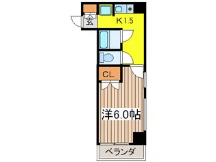 ラング・タワ-京橋【3階】の間取り