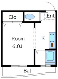 コーポ第三フクジュ【1階】の間取り