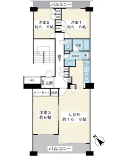 ベイシティ浦安B棟【10階】の間取り