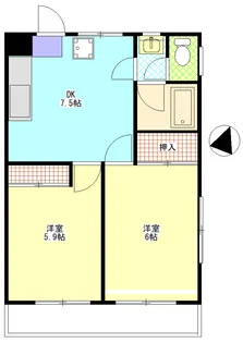 三橋マンション【3階】の間取り