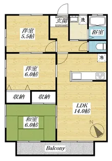 アイリス【2階】の間取り