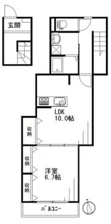 ソレイユ四谷【2階】の間取り