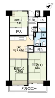 UR武庫川【4階】の間取り