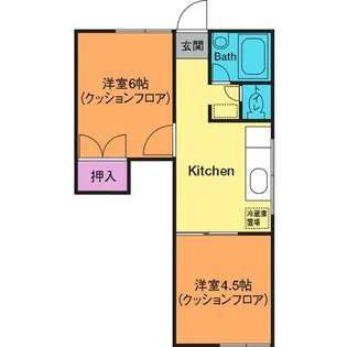 サンハイツ【1階】の間取り