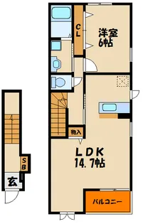 マウントック・ストーク【2階】の間取り
