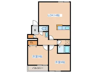 クローバーハイム平岸【4階】の間取り