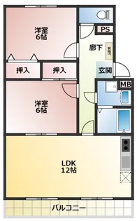 フリーヒル五駄鱈【2階】の間取り