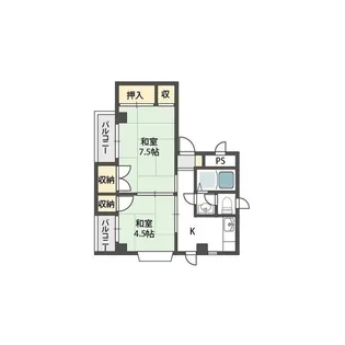 ビスタ服部【4階】の間取り