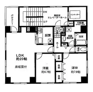 マツキビル【3階】の間取り