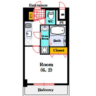 エスリード松屋町グレイス【8階】の間取り