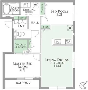 ブルーム ステージ東【2階】の間取り