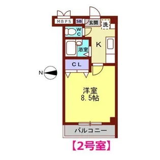 ピュアハイム北安江【2階】の間取り