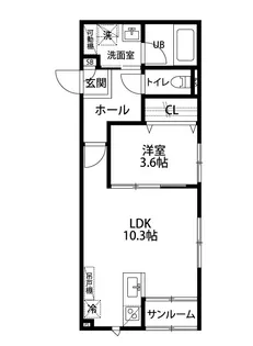 ベレーザ舟入町【2階】の間取り
