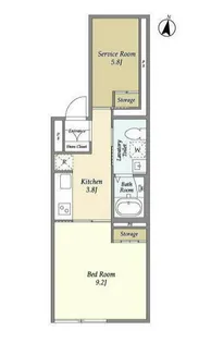SOLASIA residence 都立大学【3階】の間取り