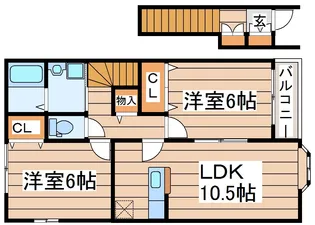 ロマイエII【2階】の間取り