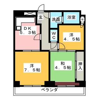 山源ハウス【4階】の間取り