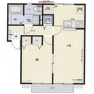 エステートピアファミール・ジンダイ【1階】の間取り