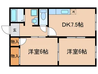 フレグランス西渋川【1階】の間取り