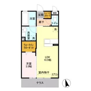 リヴェール オッツ【1階】の間取り