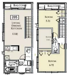 カドチテラスの間取り