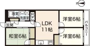 ハイムNー3【3階】の間取り