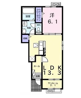 メゾンドショコラA【1階】の間取り