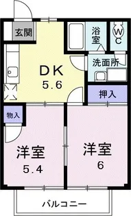 リバーサイド鬼怒A【2階】の間取り