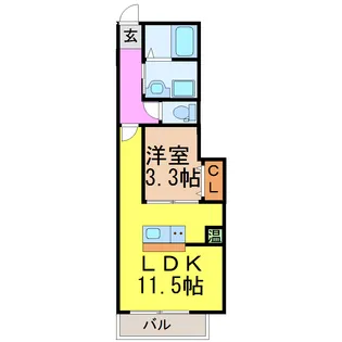ハウス北原【1階】の間取り