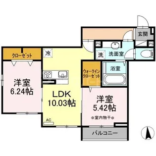 シーガル【2階】の間取り