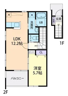 Sky House(スカイハウス)【2階】の間取り