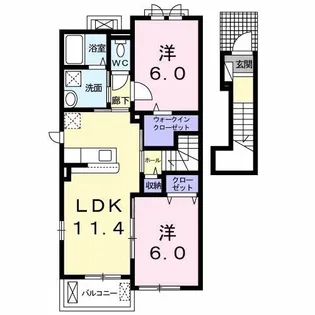 ブルーム1【2階】の間取り