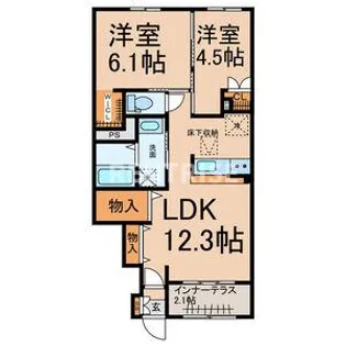 ファミリア尾西【1階】の間取り
