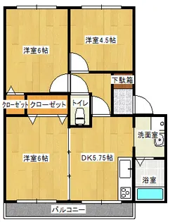 メゾンクレスト【2階】の間取り