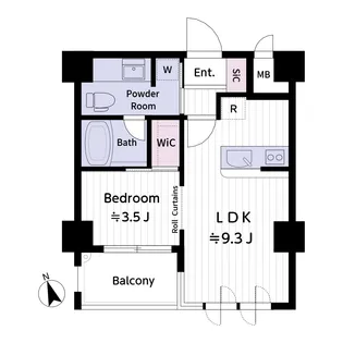 インペリアル六本木I号館【3階】の間取り