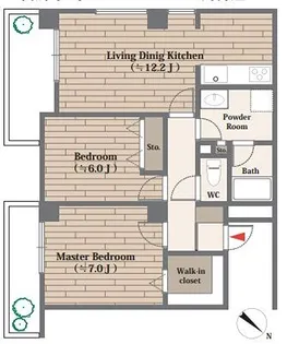 コート上野毛【1階】の間取り
