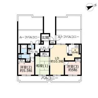 URプラザ新小金井【3階】の間取り