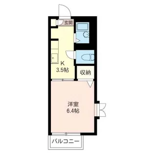 ドゥムール西大井【1階】の間取り