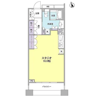 パークフラッツ銀座イースト【4階】の間取り