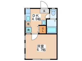 第一かしわ荘【1階】の間取り