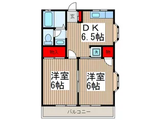 グランデュ-ル・トダ【2階】の間取り