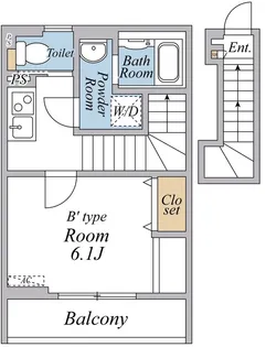 リブリ・国立ルミエール【2階】の間取り
