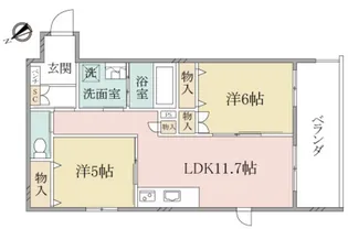 (シニア限定)ヘーベルヴィレッジ藤沢【5階】の間取り